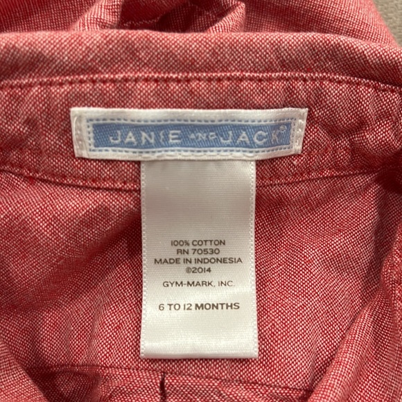 Red Button-Up Shirt - Picture 6 of 6